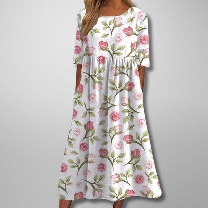 Katrina | Relaxed Floral Midi Dress