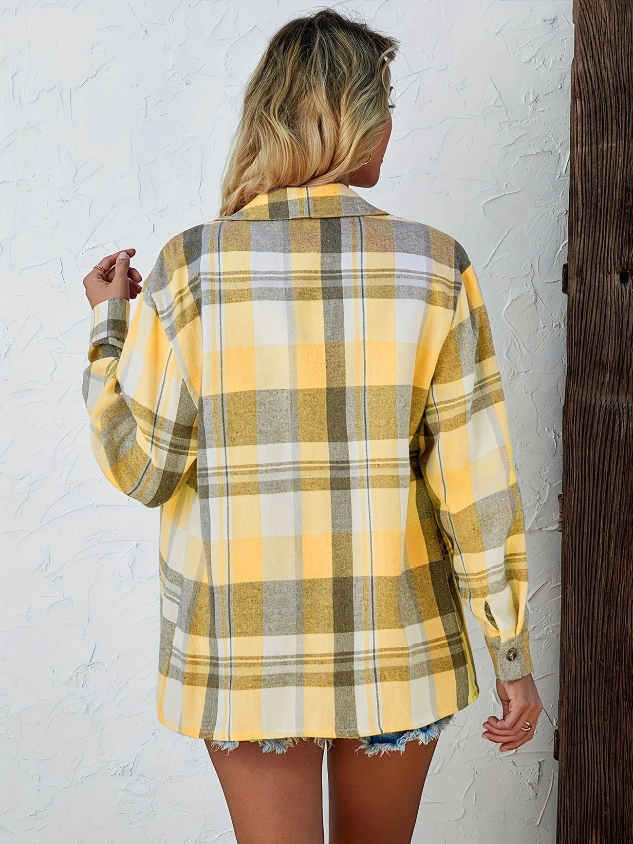 Corinna | Women's Oversized Plaid Flannel Button-Down Shirt
