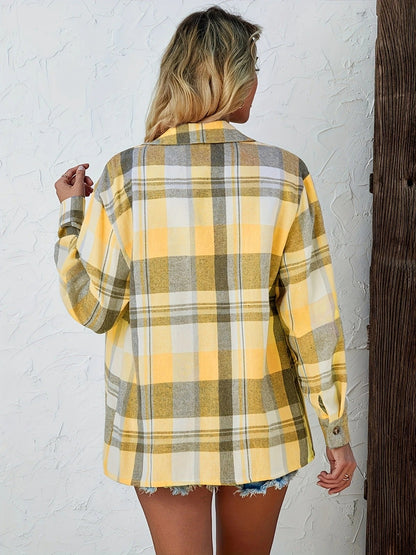 Corinna | Women's Oversized Plaid Flannel Button-Down Shirt