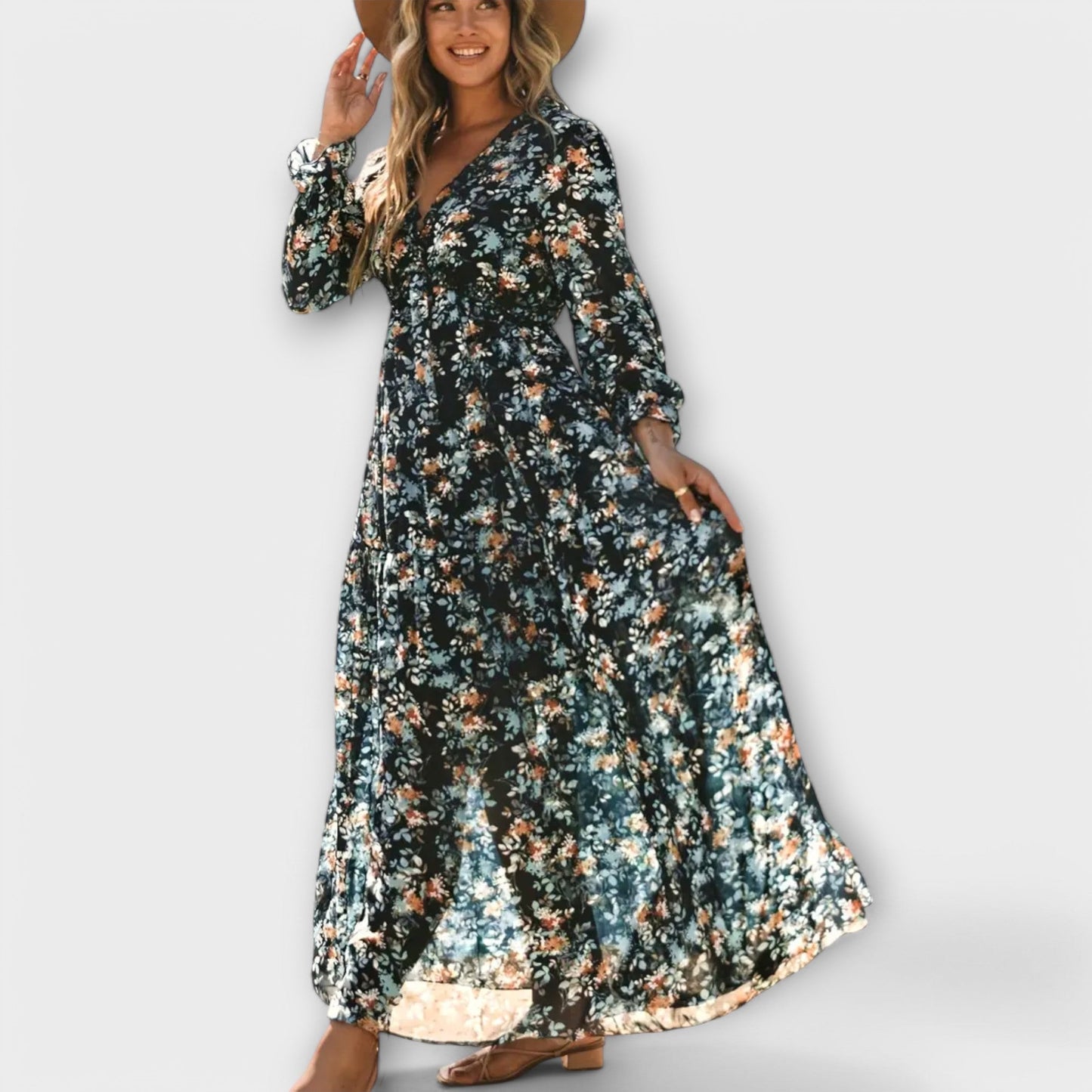 Paige | Floral V-Neck Maxi Dress