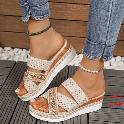 Blodwen | Women's Woven Slip-On Sandals