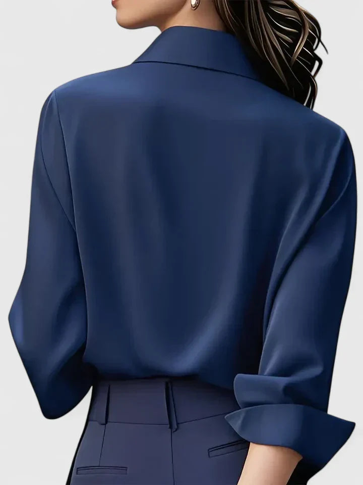 Cleo | Women's Elegant Button Down Shirt with Concealed Placket