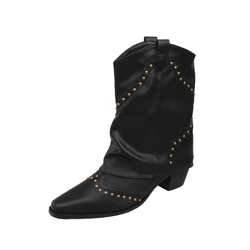 Wilhelmina | Studded Western Boots