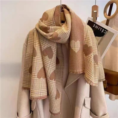 Maya | Cosy Warm Plaid Double Side Tassel Scarf