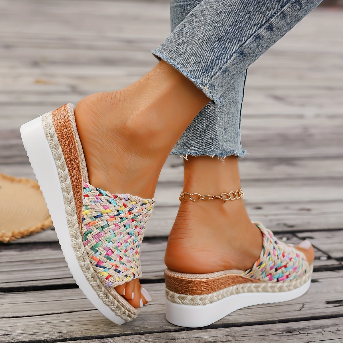 Ceinwen | Women's Woven Wedge Sandals