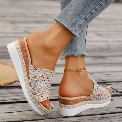 Ceinwen | Women's Woven Wedge Sandals