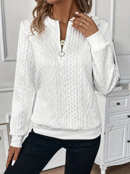 Nadine | Modern Zip-Up Sweater