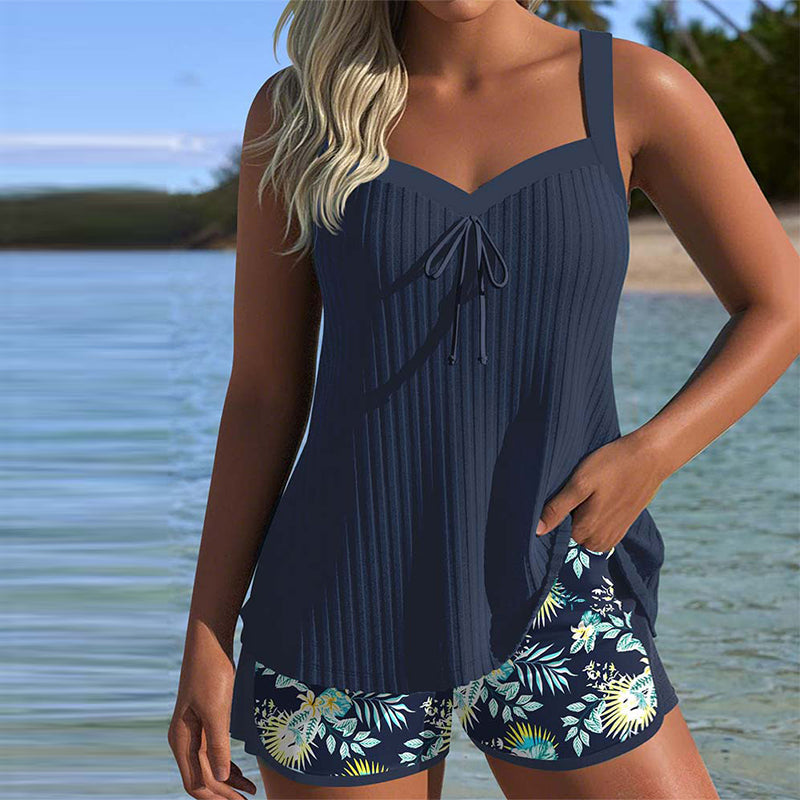 Kate | Women's Tummy Control Striped Tankini