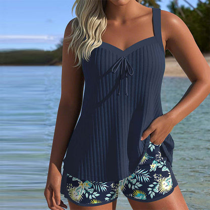 Kate | Women's Tummy Control Striped Tankini