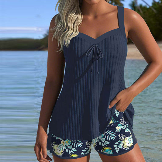 Kate | Women's Tummy Control Striped Tankini