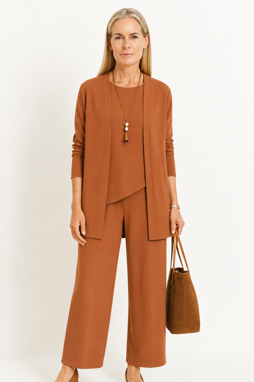 Blair | Women's Wide Leg Pants 3-Piece Set Cardigan & Tank