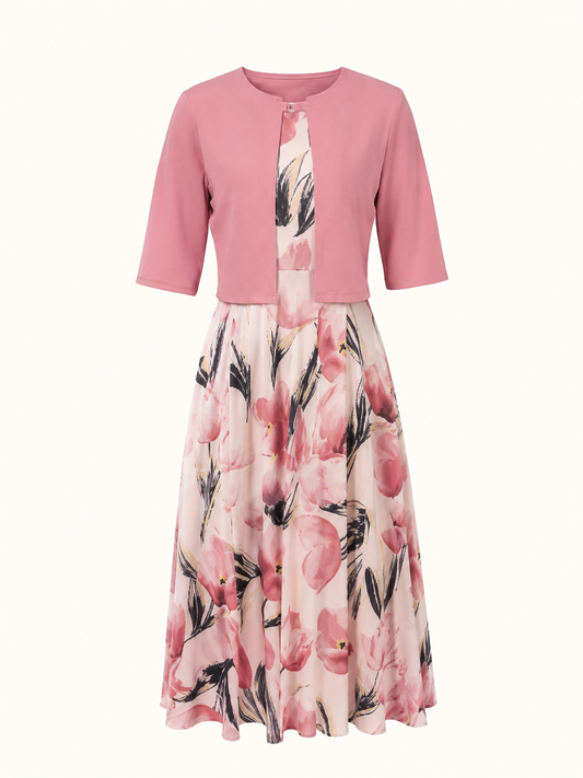 Nesta2™ | Women's Floral Maxi Dress Set with Jacket