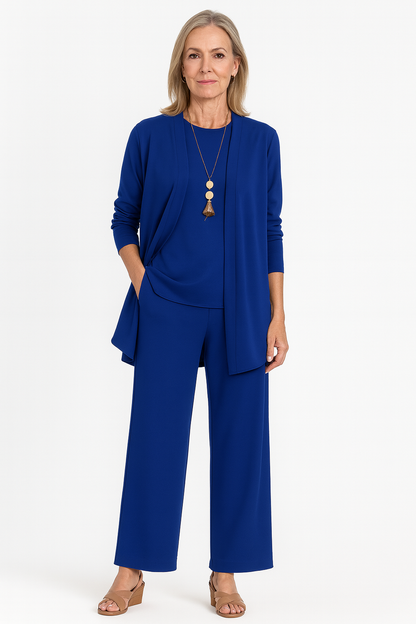 Blair | Women's Wide Leg Pants 3-Piece Set Cardigan & Tank