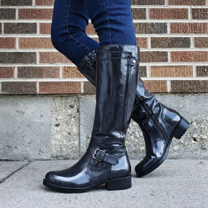Remy2™ | Classic Round Toe Knee-High Boots