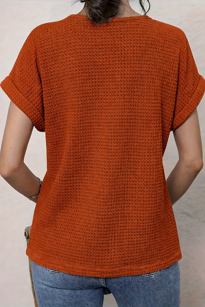 Darla2™ | Top with Round Neck and Lace Trim