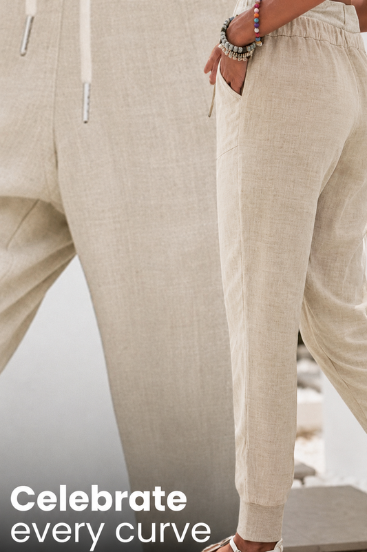 Annette2™ | Women's Drawstring Jogger Pants with Elastic Ankle Cuffs