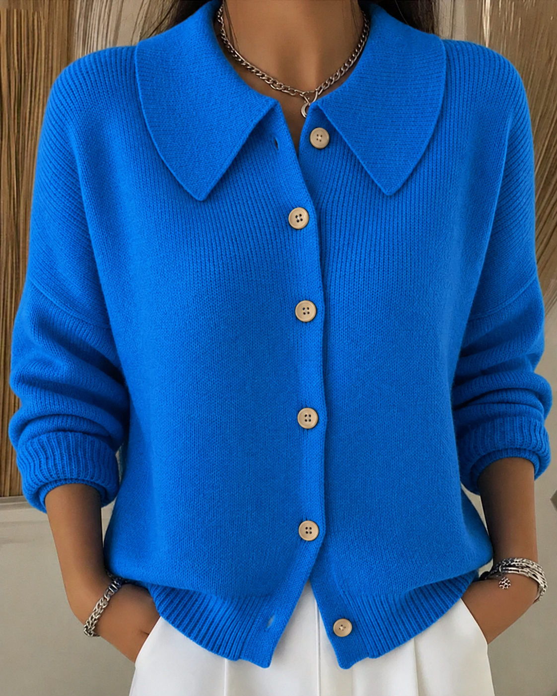 Sharnie | Button Collar Cardigan