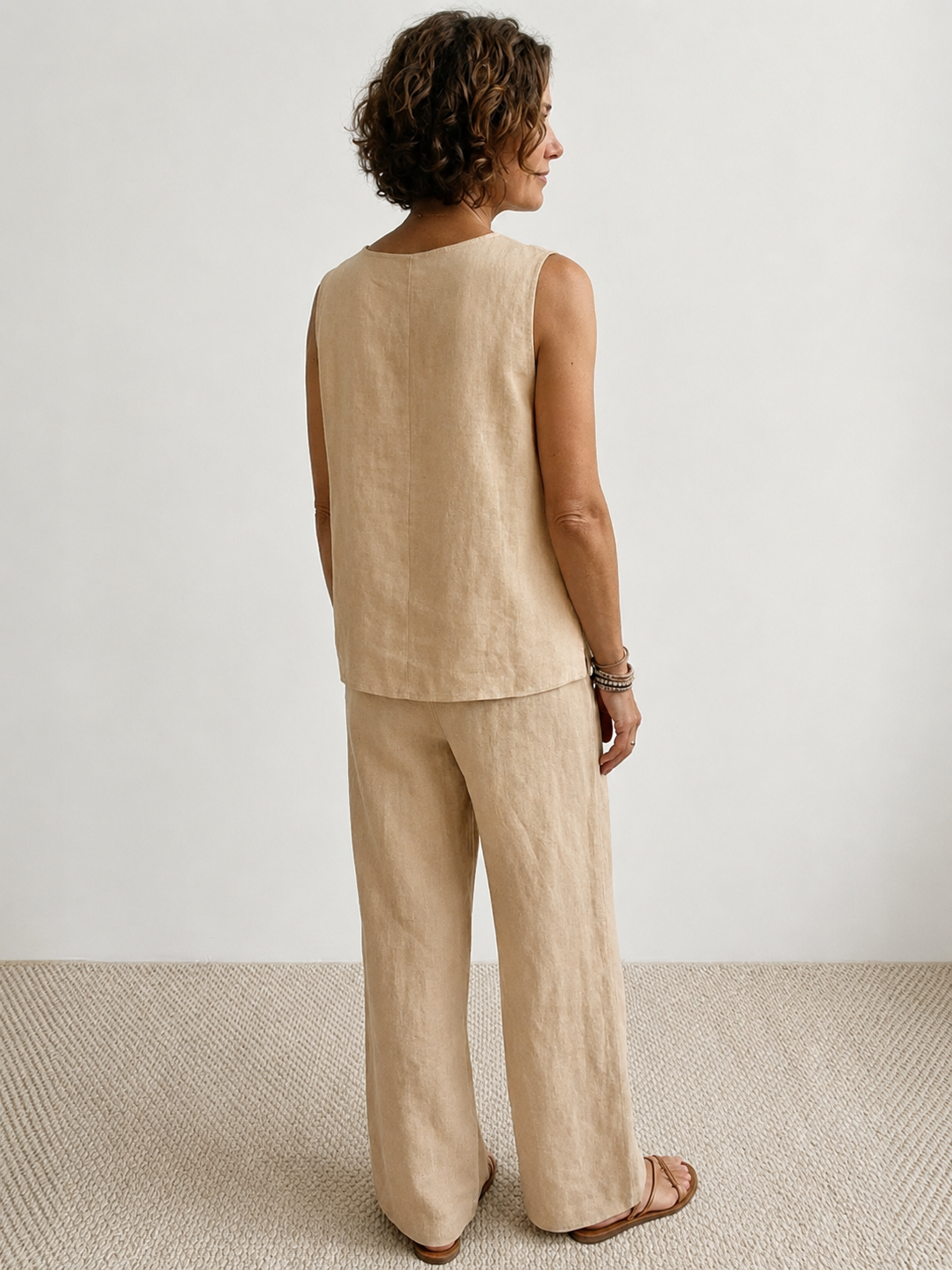 Olivia | Women's Wide-Leg Pants & Sleeveless Tank Top Set
