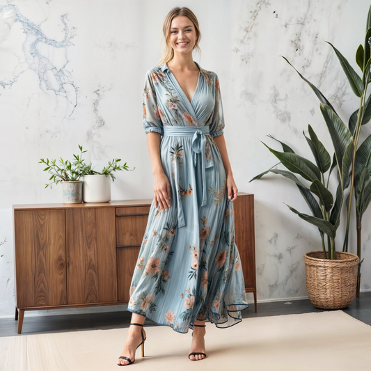 Ingeborg | V-Neck Midi Dress