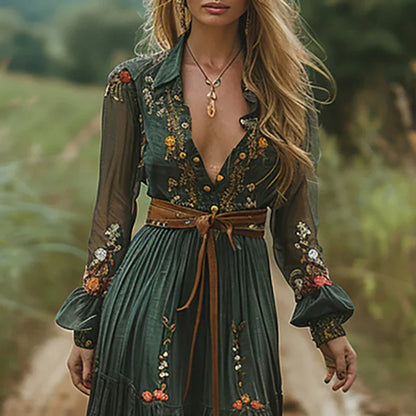 Renee | Bohemian Floral Maxi Dress