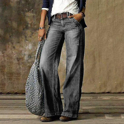Marilyn2™ | Women's High Waist Wide Leg Jeans Retro Flare Denim