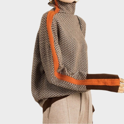 Sera | Herringbone Luxe Turtleneck