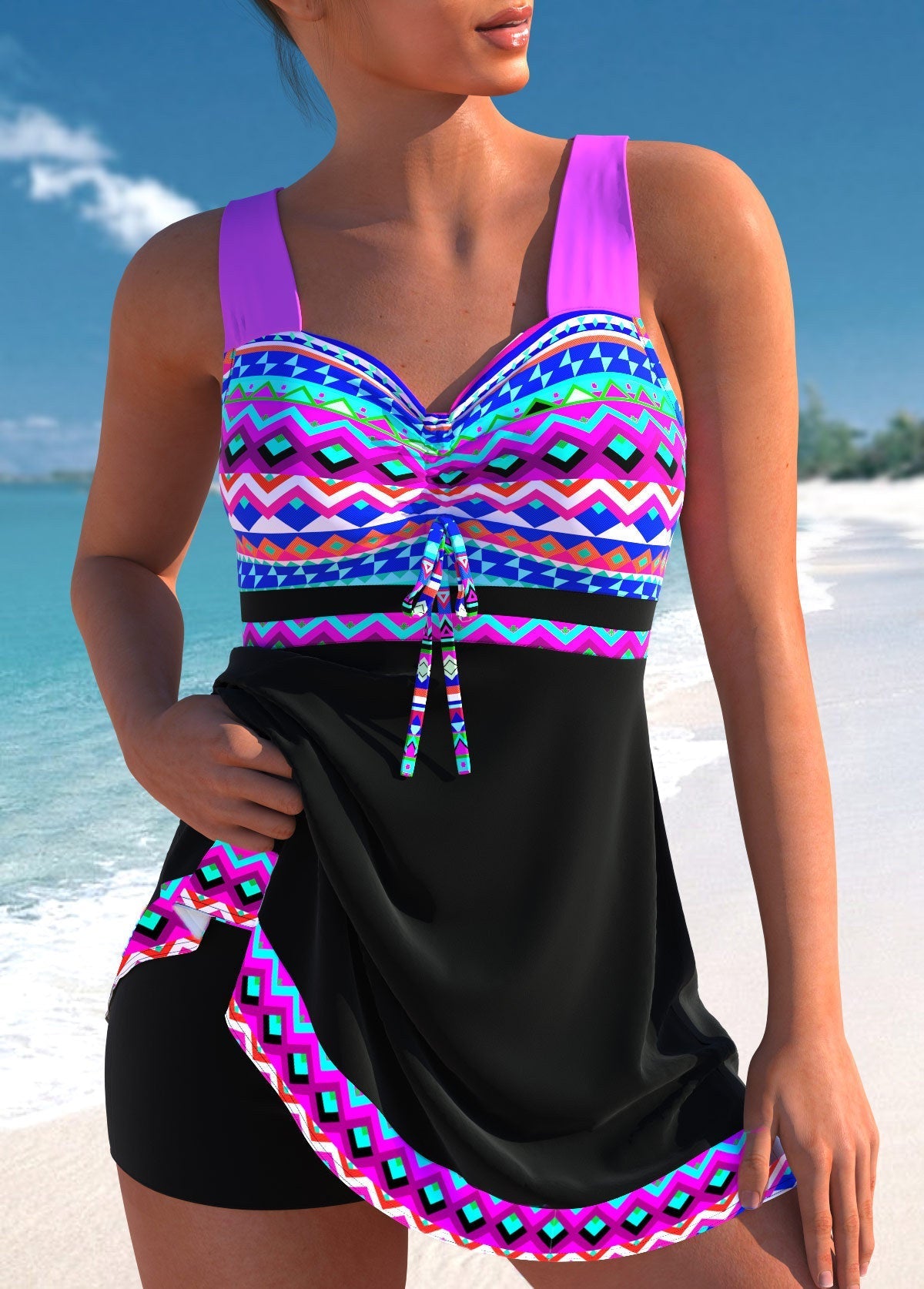 Winifred | Chic Patterned Swimwear