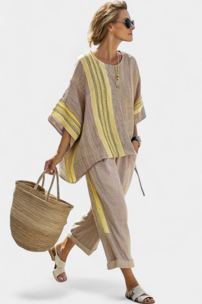Mia | Women's Tapered Pants & Oversized Top Two-Piece Set