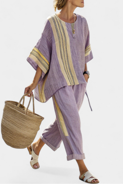 Mia | Women's Tapered Pants & Oversized Top Two-Piece Set