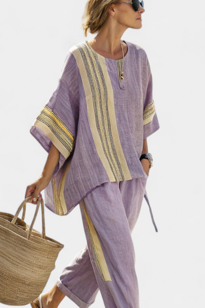 Mia | Women's Tapered Pants & Oversized Top Two-Piece Set