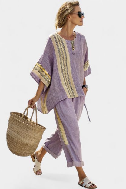Mia | Women's Tapered Pants & Oversized Top Two-Piece Set