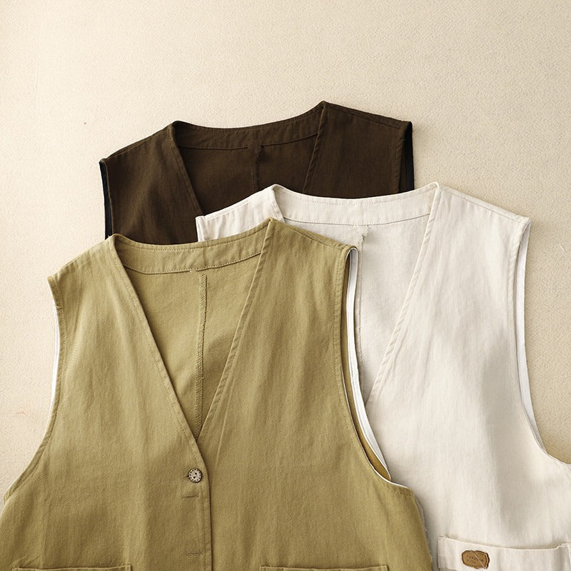 Zephyrine | Relaxed Button Vest