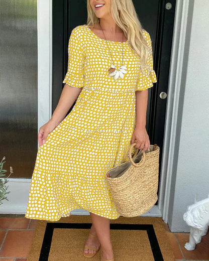 Simone2™ | Relaxed Midi Dress With Dots