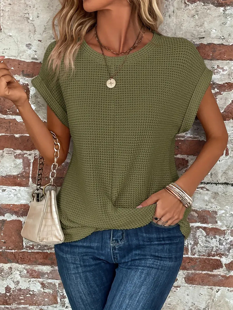 Chloe | Waffle Knit Everyday Tee