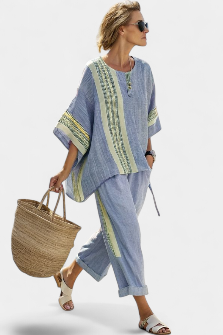 Mia | Women's Tapered Pants & Oversized Top Two-Piece Set