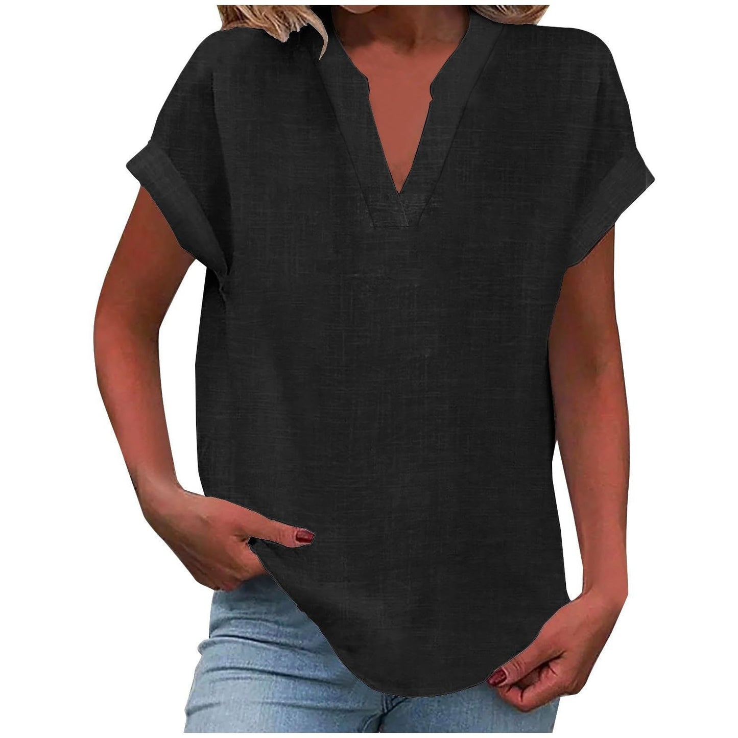 Elowen | Relaxed V-Neck Blouse