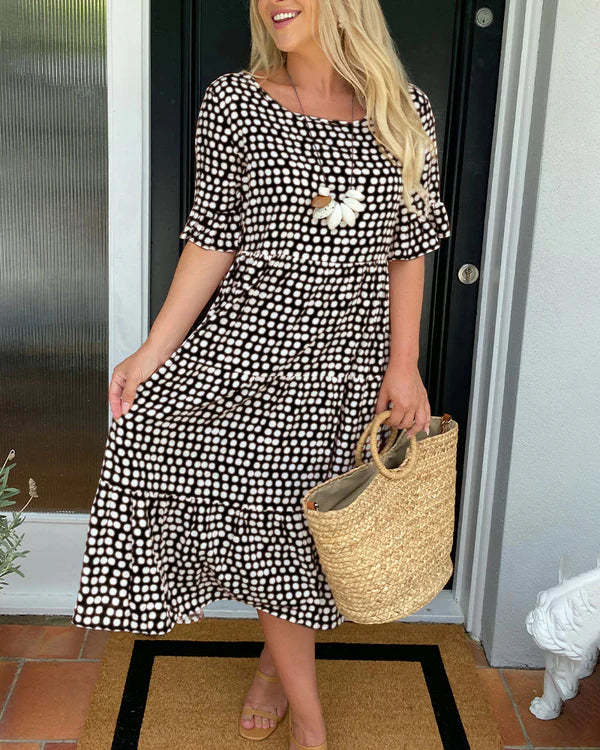Simone2™ | Relaxed Midi Dress With Dots