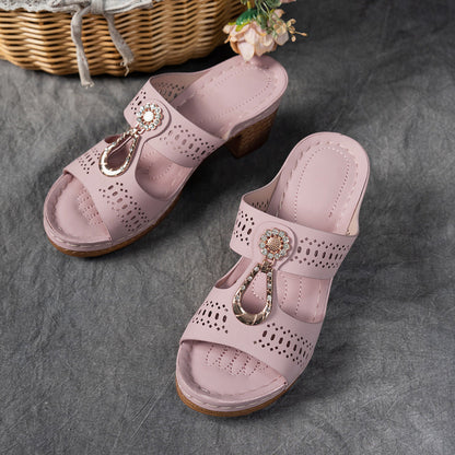 Natasha | Women's Orthopedic Rhinestone Flat Sandals