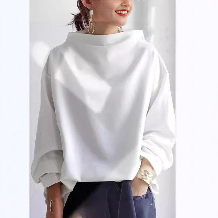 Virginie2™ | High-Neck Soft Knit Top