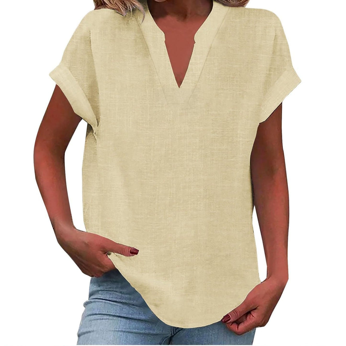 Elowen | Relaxed V-Neck Blouse