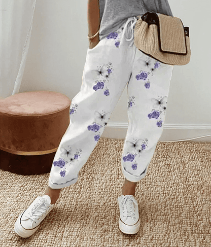 Isoline™ | Flattering Fit & Comfort Waistband Trouser With Print