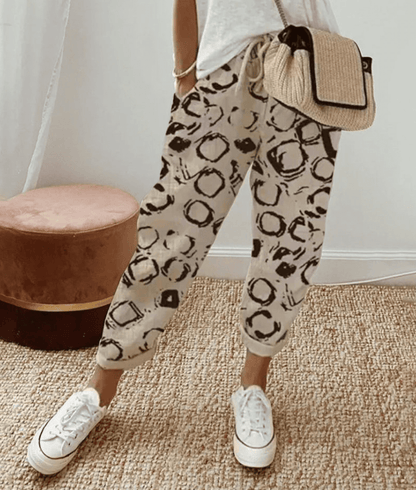 Isoline™ | Flattering Fit & Comfort Waistband Trouser With Print