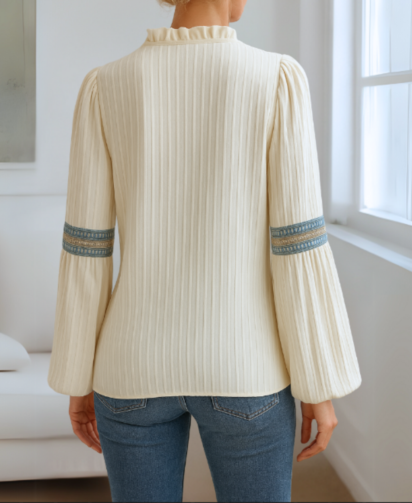 Lydia | Vintage V-Neck Blouse