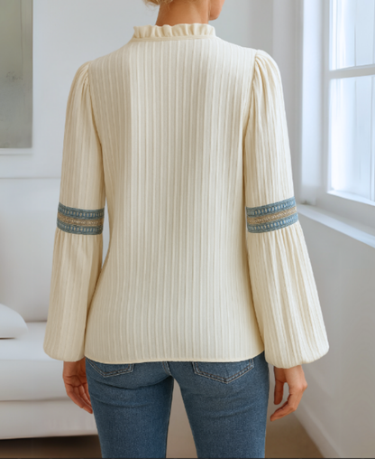 Lydia | Vintage V-Neck Blouse