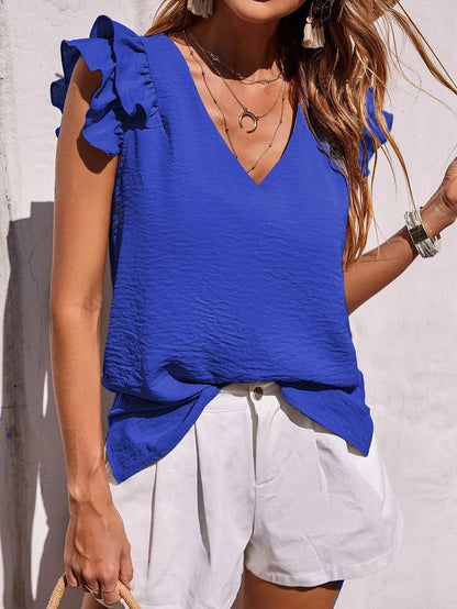 Jedda | Playful Ruffle Sleeve Summer Top