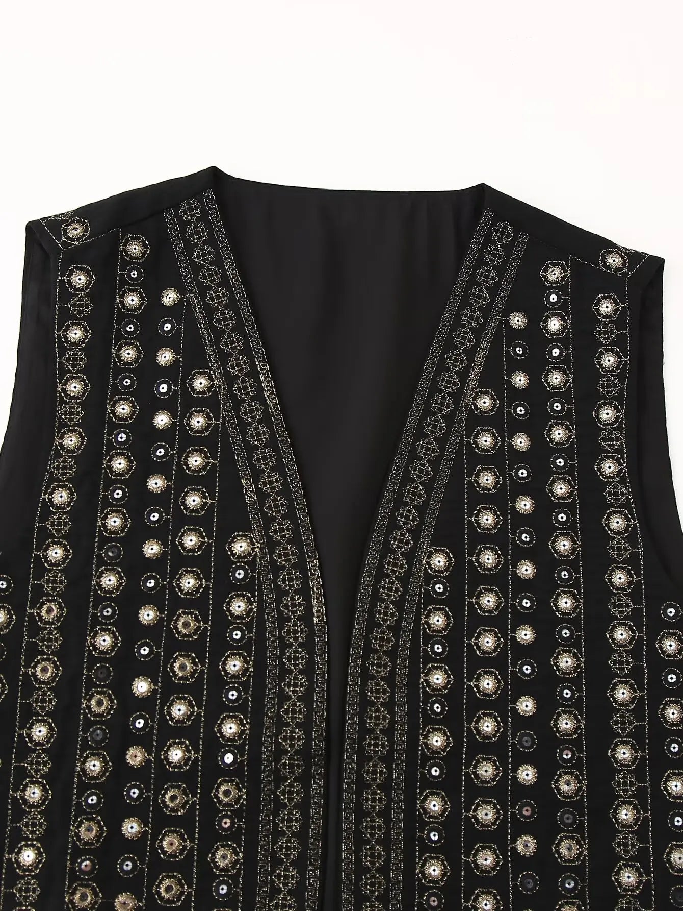 Mireille™ | Sequin Pattern Boho Vest