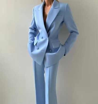 Isolde | Women's Flare Pants Blazer Set with Corset Top