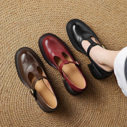 Brenda2™ | Women's Chunky Block Heel Mary Jane Pumps Round Toe Strap