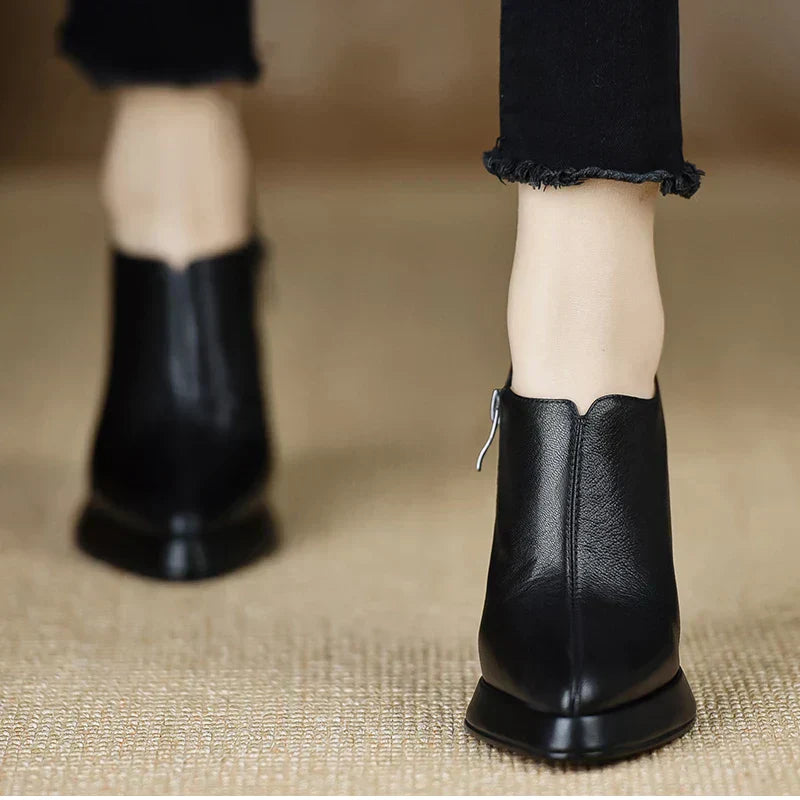 Tahlia | Women's High Heel Pumps Platform Block Heel Side Zipper
