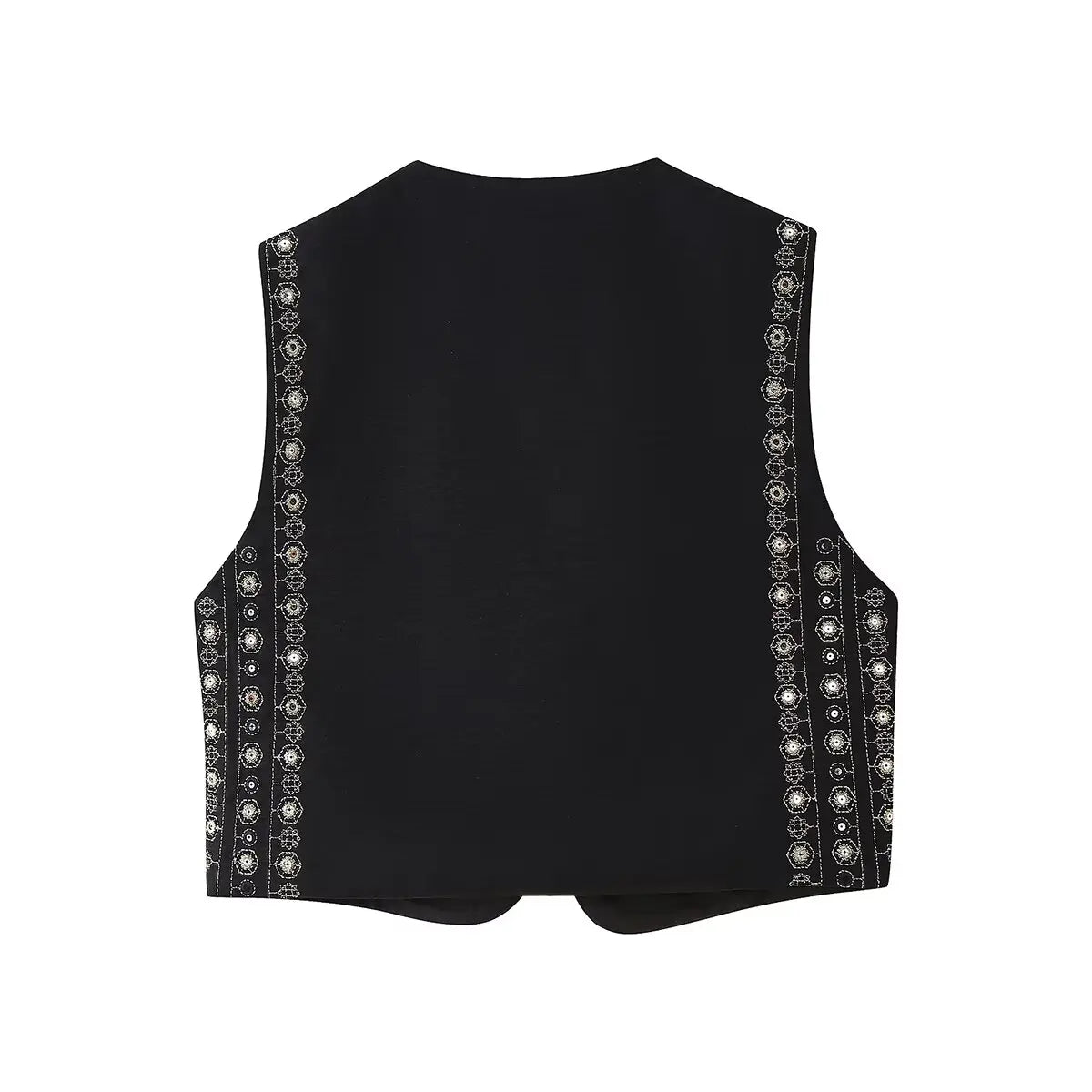 Mireille™ | Sequin Pattern Boho Vest
